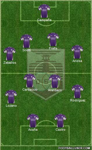 Defensor Sporting Club Formation 2015
