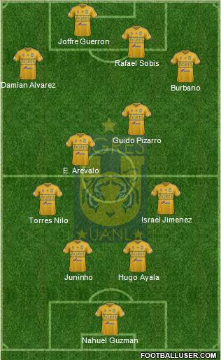 Club Universitario de Nuevo León Formation 2015