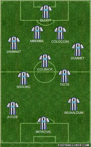 Newcastle United Formation 2015