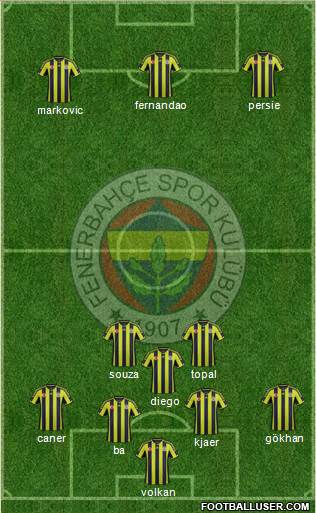 Fenerbahçe SK Formation 2015