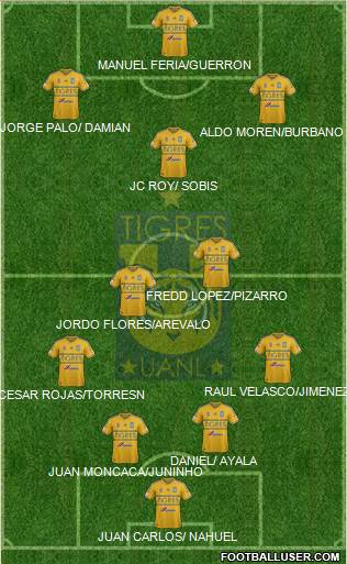 Club Universitario de Nuevo León Formation 2015