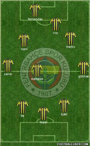 Fenerbahçe SK Formation 2015