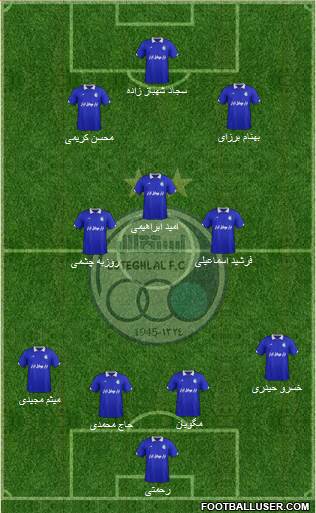 Esteghlal Tehran Formation 2015