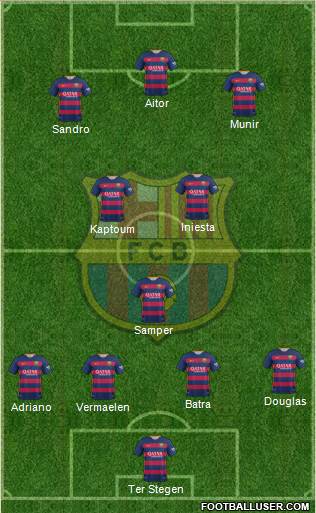 F.C. Barcelona Formation 2015