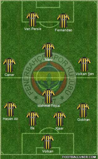 Fenerbahçe SK Formation 2015