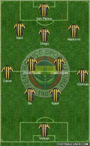Fenerbahçe SK Formation 2015