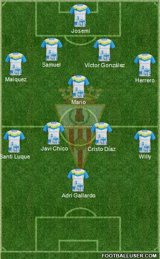 Algeciras C.F. 4-1-4-1 football formation