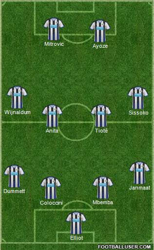 Newcastle United Formation 2015