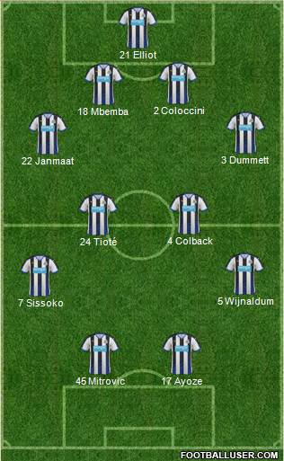 Newcastle United Formation 2015