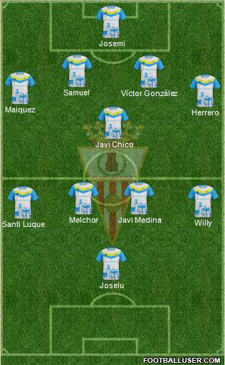 Algeciras C.F. 4-1-4-1 football formation