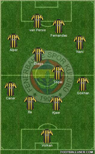 Fenerbahçe SK Formation 2015