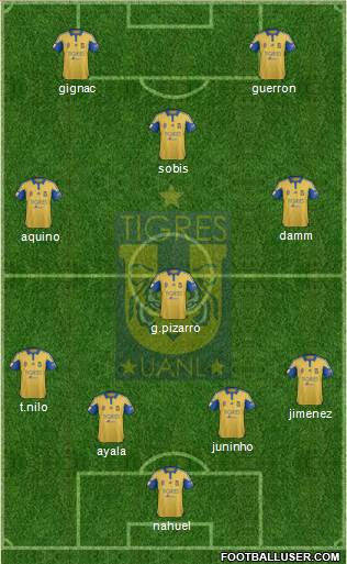 Club Universitario de Nuevo León Formation 2015