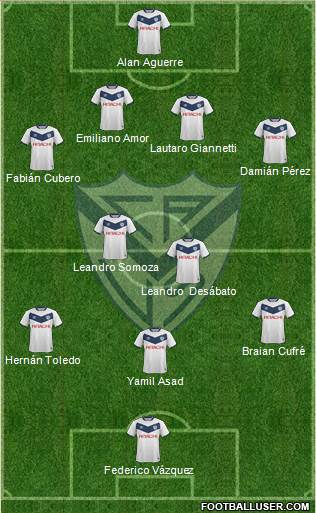 Vélez Sarsfield Formation 2015