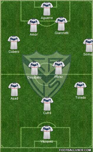 Vélez Sarsfield Formation 2015