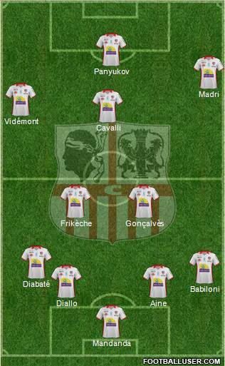 Athletic Club Ajaccien Football Formation 2015