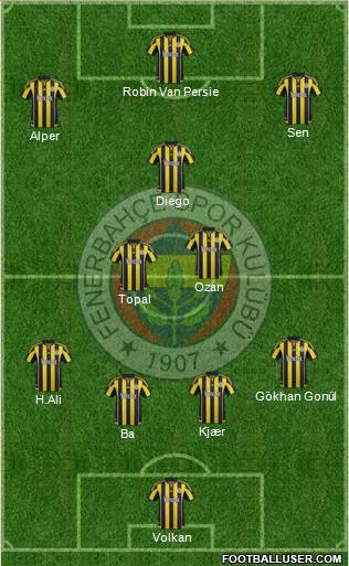 Fenerbahçe SK Formation 2015