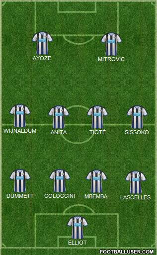 Newcastle United Formation 2015