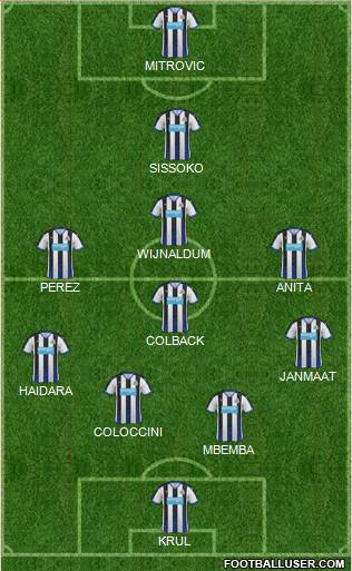 Newcastle United Formation 2015