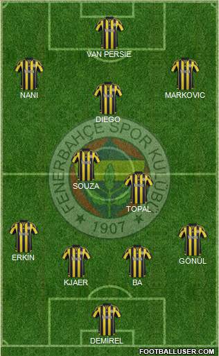 Fenerbahçe SK Formation 2015