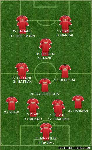Manchester United Formation 2015