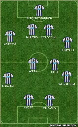 Newcastle United Formation 2015