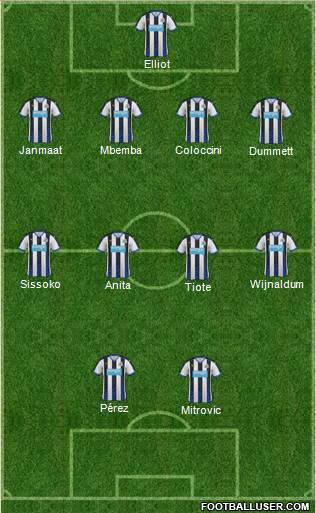 Newcastle United Formation 2015