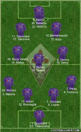 Fiorentina Formation 2015