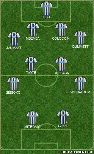 Newcastle United Formation 2015