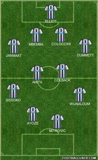 Newcastle United Formation 2015