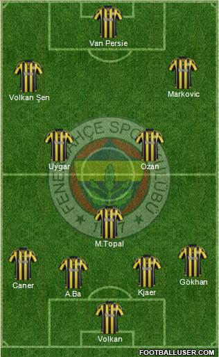 Fenerbahçe SK Formation 2015