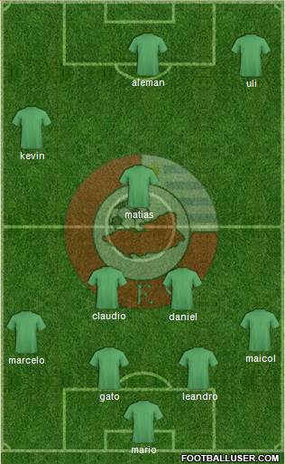 Asociación Atlética Durazno Fútbol Club Formation 2015