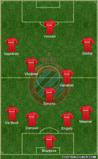 Club Brugge KV Formation 2015