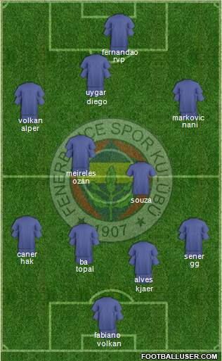 Fenerbahçe SK Formation 2015