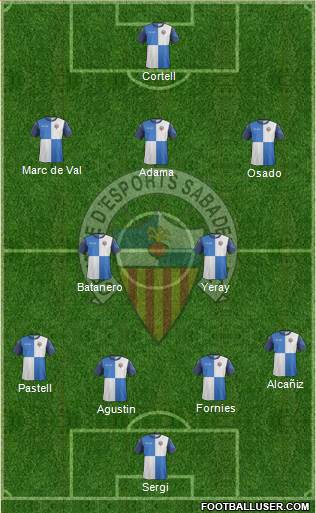 C.E. Sabadell football formation