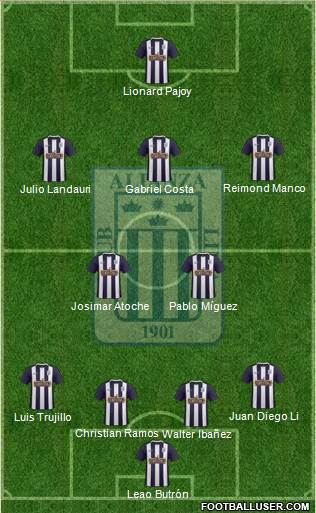 C Alianza Lima Formation 2015