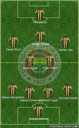 Fenerbahçe SK Formation 2015
