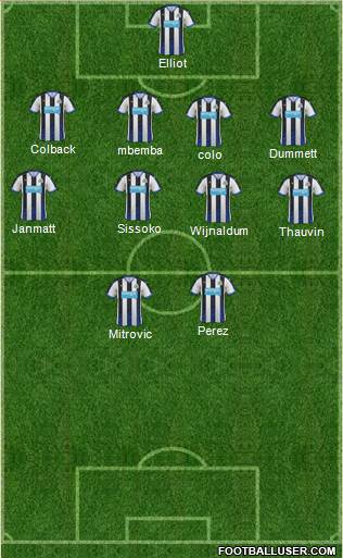 Newcastle United Formation 2015