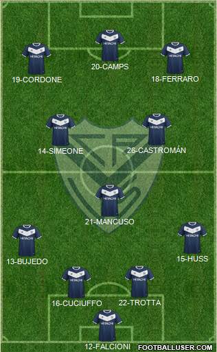 Vélez Sarsfield Formation 2015