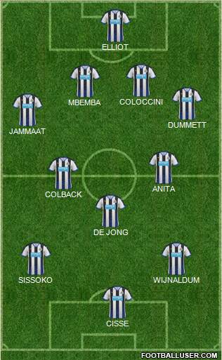Newcastle United Formation 2015