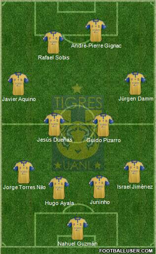Club Universitario de Nuevo León Formation 2015