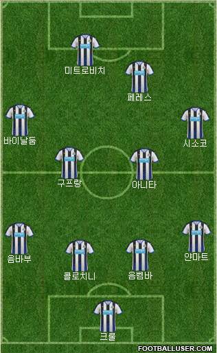 Newcastle United Formation 2015