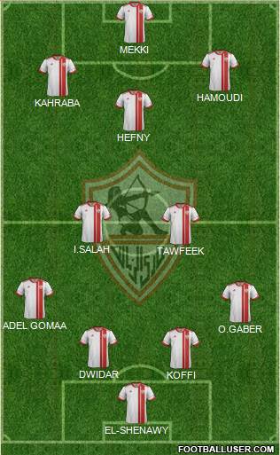 Zamalek Sporting Club Formation 2015