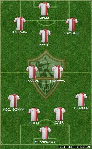 Zamalek Sporting Club Formation 2015