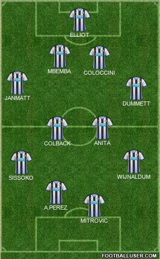Newcastle United Formation 2015