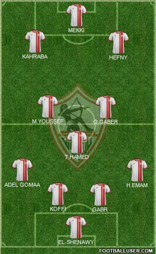 Zamalek Sporting Club Formation 2015