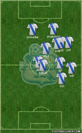 Club Puebla de la Franja 4-4-2 football formation