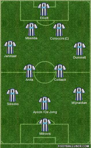 Newcastle United Formation 2015