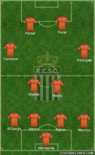 Sporting du Pays de Charleroi 4-2-2-2 football formation