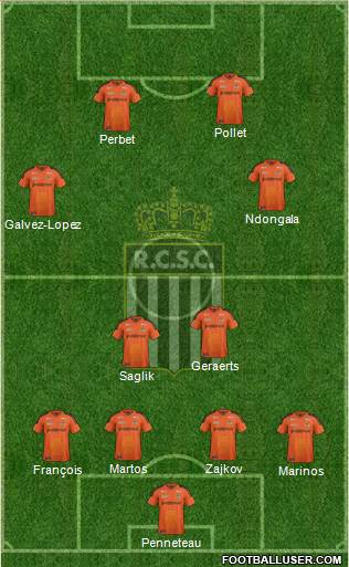 Sporting du Pays de Charleroi 4-2-2-2 football formation