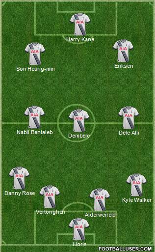 Tottenham Hotspur Formation 2015